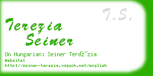 terezia seiner business card